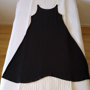 Eileen Fisher Jersey Tank Midi Black Dress L swing